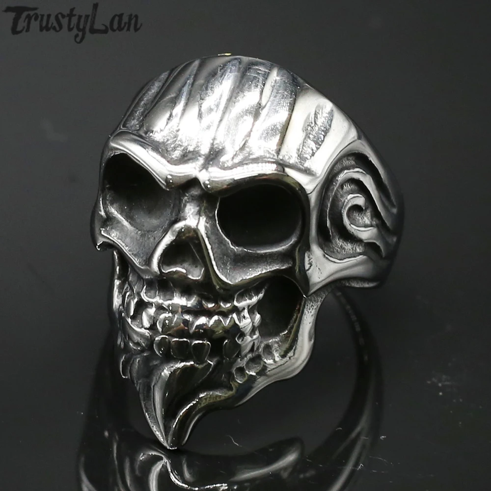 Punk Cool Unique Gothic Biker Skull Rings For Men And Women Heavy Metal Ring Male Handmade Stainless Steel Man Jewelry Size 14
Punk Cool Unique Gothic Biker Skull Rings For Men And Women Heavy Metal Ring Male Handmade Stainless Steel Man Jewelry Size 14