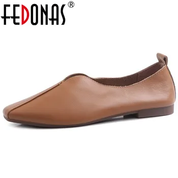 FEDONAS Top Quality Genuine Leather Shallow Slip On Square Toe Low Heels Women Pumps Spring Summer New Comfortable Single Shoes
FEDONAS Top Quality Genuine Leather Shallow Slip On Square Toe Low Heels Women Pumps Spring Summer New Comfortable Single Shoes