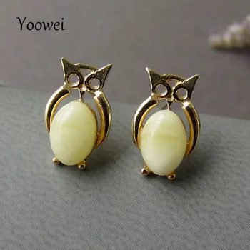 Yoowei Wholesale Owl Amber Earrings for Girl 100% Natural Butterscotch Beads Stud Earring Baltic Amber Jewelry Pendientes ambar
Yoowei Wholesale Owl Amber Earrings for Girl 100% Natural Butterscotch Beads Stud Earring Baltic Amber Jewelry Pendientes ambar