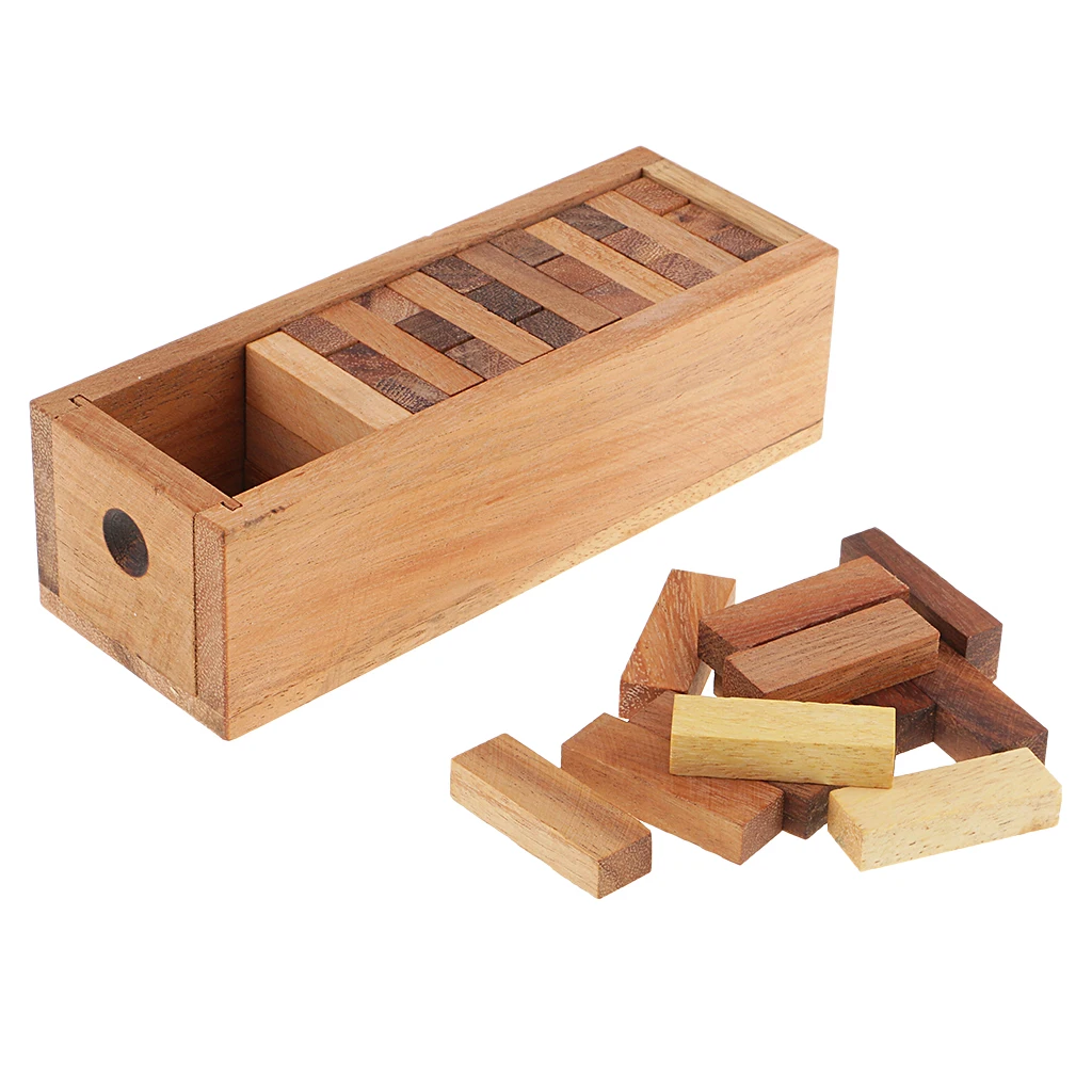 Wooden Stacking Tumbling Tower Block Board Game for Kids Family Traditional Game