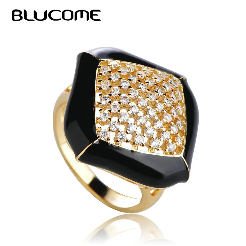Blucome 2018 Trendy Style Black Square Shape Rings Full Rhinestones Copper Enamel Ring For Women Party Wedding Gifts Jewelry
Blucome 2018 Trendy Style Black Square Shape Rings Full Rhinestones Copper Enamel Ring For Women Party Wedding Gifts Jewelry