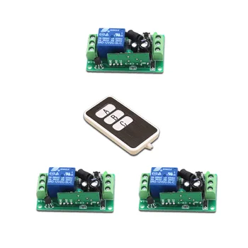 A B C key DC9V 12V 24V 315Mhz 433Mhz Wireless Remote Control Switch Integrated Circuit with 1Transmitter +3Receivers
A B C key DC9V 12V 24V 315Mhz 433Mhz Wireless Remote Control Switch Integrated Circuit with 1Transmitter +3Receivers