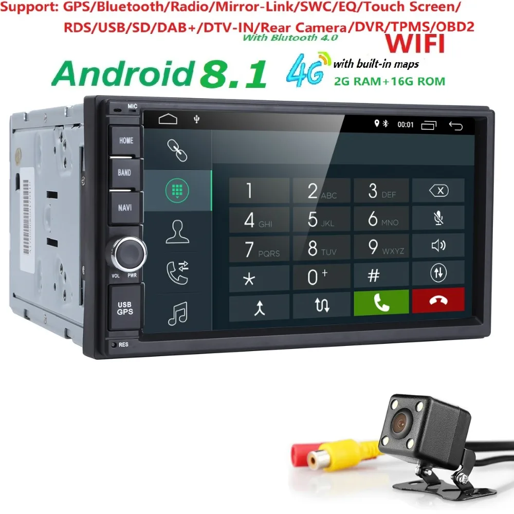 2RAM Android 9.0 7"2Din Car Radio Stereo No-DVD Player GPS Nav OBD BT WiFi In-Dash E SWC RDS DVR DVBT Mirror-Link ReverseCAM MAP
2RAM Android 9.0 7"2Din Car Radio Stereo No-DVD Player GPS Nav OBD BT WiFi In-Dash E SWC RDS DVR DVBT Mirror-Link ReverseCAM MAP