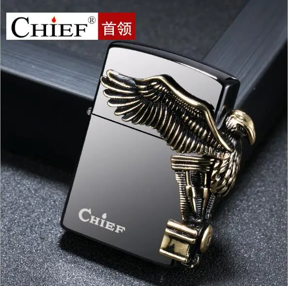 CHIEF Brand brass, kerosene, men's lighter, windproof armor, Eagle ROC wings, high quality fighter gift package
CHIEF Brand brass, kerosene, men's lighter, windproof armor, Eagle ROC wings, high quality fighter gift package