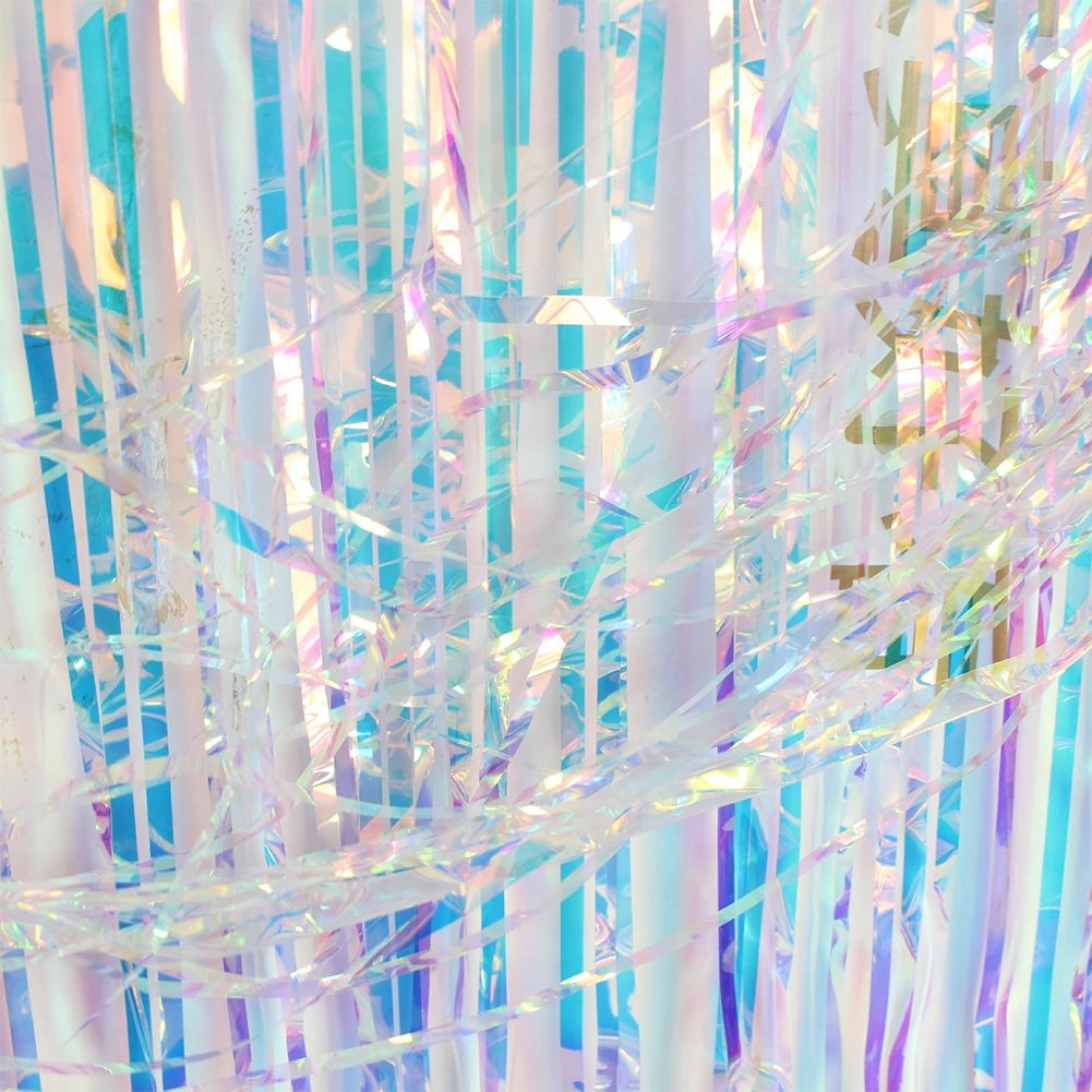 Plastic Transparent Shiny Colorful Rain Silk Curtain Birthday Backdrop For DIY Photo Booths Home Wall Decoration
Plastic Transparent Shiny Colorful Rain Silk Curtain Birthday Backdrop For DIY Photo Booths Home Wall Decoration