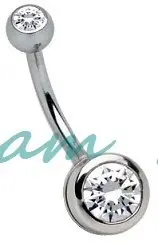 Free Shipping Double Clear Gem Navel Piercing transparent white stone Belly Ring Bar Body Jewelry 100% Guaranted 6 8mm 10mm 12mm
Free Shipping Double Clear Gem Navel Piercing transparent white stone Belly Ring Bar Body Jewelry 100% Guaranted 6 8mm 10mm 12mm