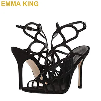 EMMA KING Sexy High Heel Sandals Cut Out Women Shoes Summer Sandals Black Pink Gladiator Sandals Lady Stiletto Heels Party Shoes
EMMA KING Sexy High Heel Sandals Cut Out Women Shoes Summer Sandals Black Pink Gladiator Sandals Lady Stiletto Heels Party Shoes