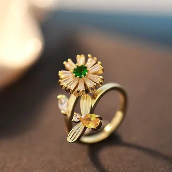 2020 Sale Fine jewelry jewelry Fine zircon rotating opening ring Crystal from Swarovskis Bee animal ring Explosive
2020 Sale Fine jewelry jewelry Fine zircon rotating opening ring Crystal from Swarovskis Bee animal ring Explosive