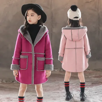 Baby Girl Velvet Jackets Lambs Wool Coat Autumn Winter Meduim Long Children Clothes Suede Hood Jackets For Girls TZ372
Baby Girl Velvet Jackets Lambs Wool Coat Autumn Winter Meduim Long Children Clothes Suede Hood Jackets For Girls TZ372