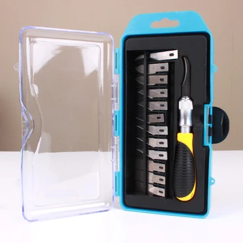 14pcs Blades/Set Gravers Wood Carving Knife Hobby DIY Engraving cutting Sculpture Knife Scalpel Cutting PCB Circuit Board Repair
14pcs Blades/Set Gravers Wood Carving Knife Hobby DIY Engraving cutting Sculpture Knife Scalpel Cutting PCB Circuit Board Repair