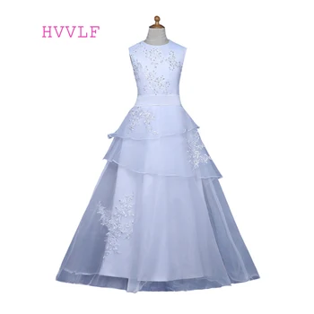 White Flower Girl Dresses For Weddings A-line Cap Sleeves Appliques Beaded First Communion Dresses For Little Girls
White Flower Girl Dresses For Weddings A-line Cap Sleeves Appliques Beaded First Communion Dresses For Little Girls
