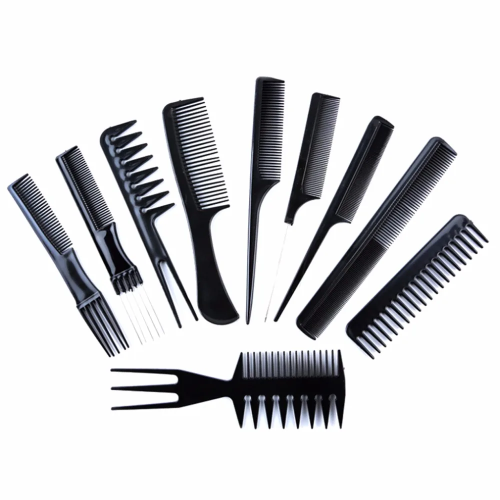 10 Pcs Pro Barber Salon Hairdressing Styling Tail Hair Cutting Trimming Brush Combs Household Tools Durable Set
10 Pcs Pro Barber Salon Hairdressing Styling Tail Hair Cutting Trimming Brush Combs Household Tools Durable Set