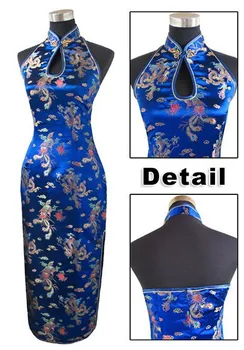 Fashion Chinese Women's Clothing Satin Halter Backless Costume Cheong-sam Long Qipao Dress Suit size S M L XL XXL XXXL J3400
Fashion Chinese Women's Clothing Satin Halter Backless Costume Cheong-sam Long Qipao Dress Suit size S M L XL XXL XXXL J3400