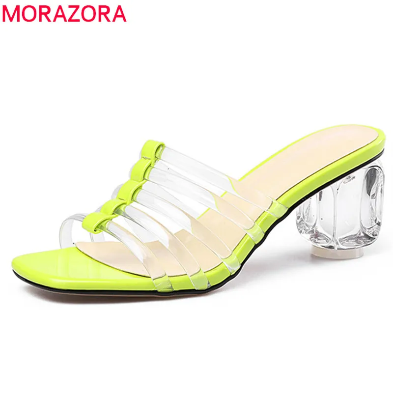 MORAZORA 2019 big size 41 women sandals unique pvc transparent sandals summer mules shoes high heels party wedding shoes woman
MORAZORA 2019 big size 41 women sandals unique pvc transparent sandals summer mules shoes high heels party wedding shoes woman