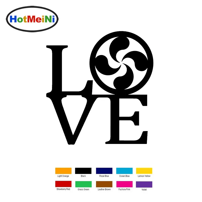 

HotMeiNi 15cm x 15cm Lauburu Love Symbol Car Sticker For Truck Window Bumper Auto SUV Door Vinyl Decal Black/Sliver