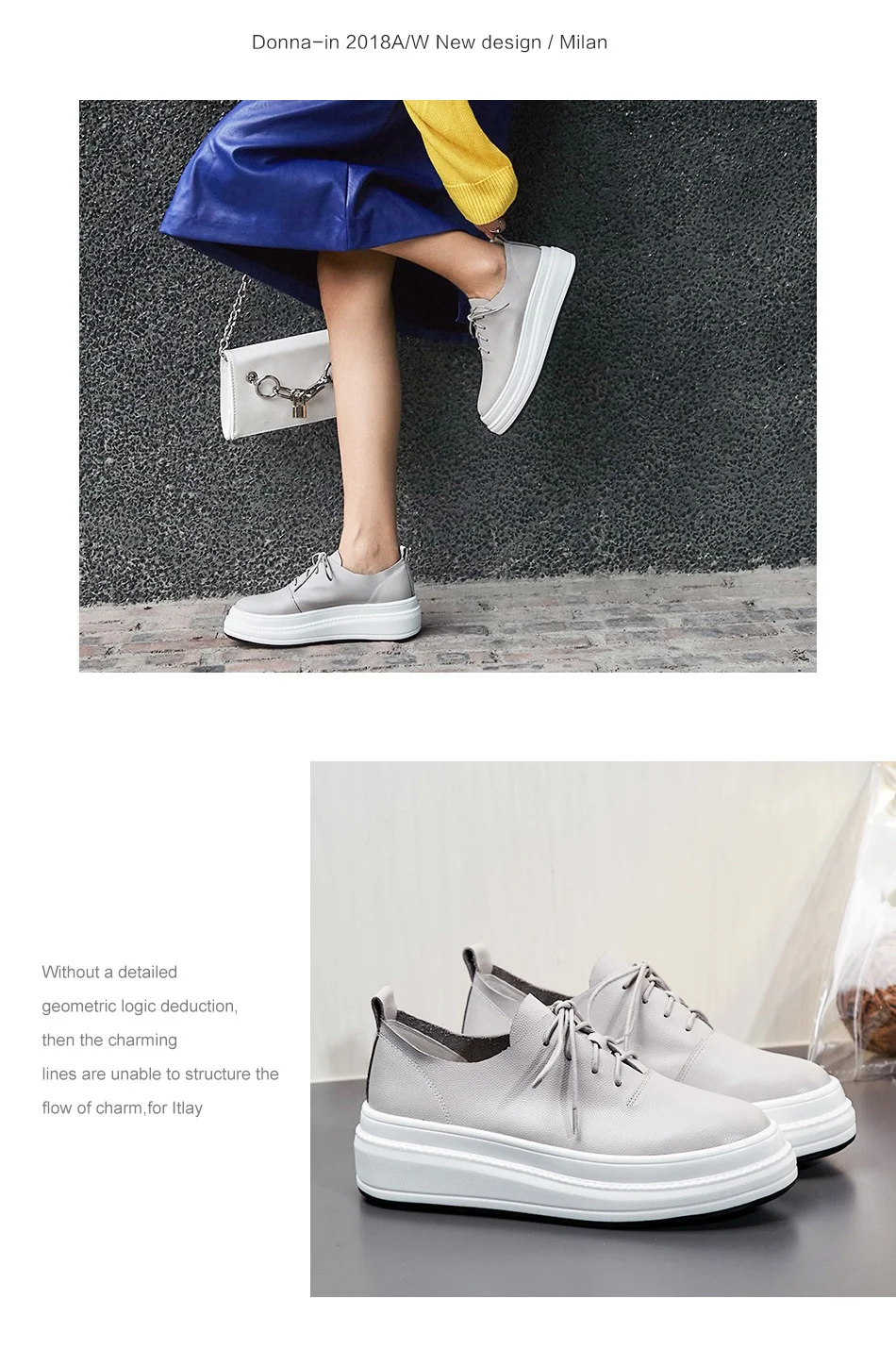 Donna-in Women Flats Shoes Platform Sneakers Shoes Genuine Leather Spring Fashion Sneakers Creepers Lace-up Comfortable Shoes (10)