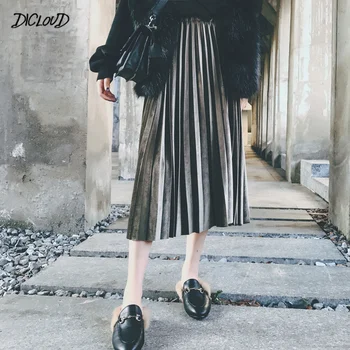 DICLODU Fashion Pleated Skirt Women 2019 Gold Velvet High Waist Skirt Female Harajuku Elegant Summer Long Skirts
DICLODU Fashion Pleated Skirt Women 2019 Gold Velvet High Waist Skirt Female Harajuku Elegant Summer Long Skirts