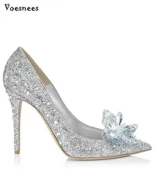 2018 New Silver Crystal Shoes Women Rhinestone High Heels Cinderella Female Shoes Pumps Pointed toe Woman Crystal Wedding Shoes
2018 New Silver Crystal Shoes Women Rhinestone High Heels Cinderella Female Shoes Pumps Pointed toe Woman Crystal Wedding Shoes