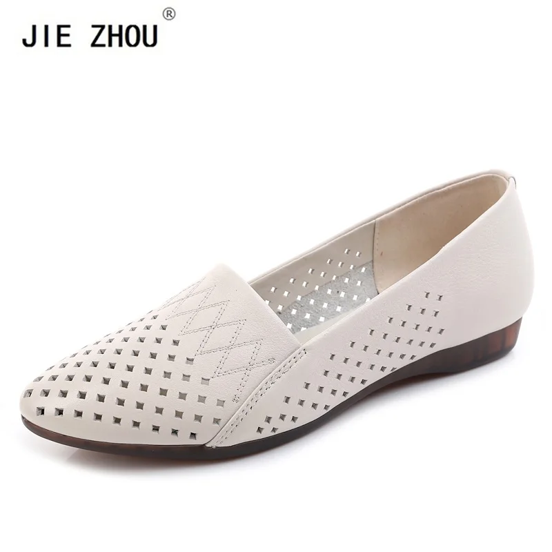 Summer shoes Woman Genuine Leather Breathable Flats Comfortable Soft Sole Casual shoes Concise Pointed Toe Women shoes
Summer shoes Woman Genuine Leather Breathable Flats Comfortable Soft Sole Casual shoes Concise Pointed Toe Women shoes