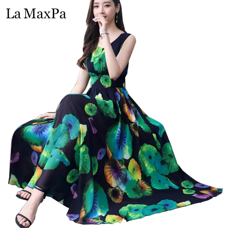 Womens Dresses New Arrival 2019 Summer maxi dresses for women V Neck Chiffon Dress Causal Print sleeveless beach dress vestidos
Womens Dresses New Arrival 2019 Summer maxi dresses for women V Neck Chiffon Dress Causal Print sleeveless beach dress vestidos