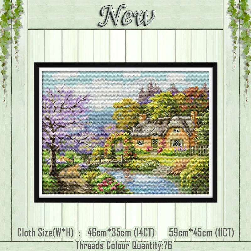 The riverside lodge scenery decor painting counted print on the canvas DMC 11CT 14CT kits Cross Stitch embroidery needlework Set
The riverside lodge scenery decor painting counted print on the canvas DMC 11CT 14CT kits Cross Stitch embroidery needlework Set
