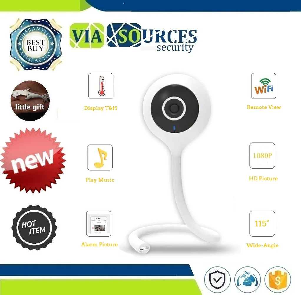 Wireless WiFi Security Surveillance Camera Cloudedge app Baby Monitor Detect Temperature&Humidity 1080P Mini IP Camera
Wireless WiFi Security Surveillance Camera Cloudedge app Baby Monitor Detect Temperature&Humidity 1080P Mini IP Camera