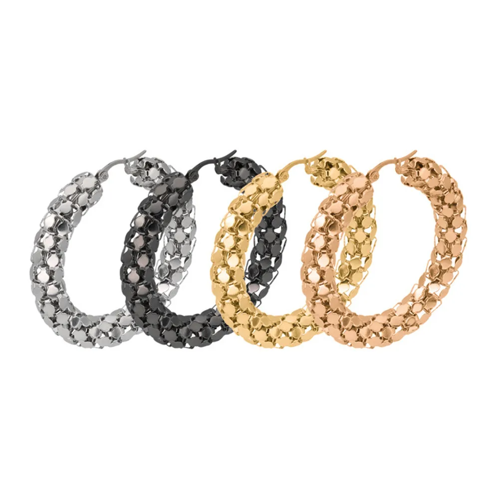 Hot selling fashion round earrings hoop piercing gold jewelry stainless steel earrings circle women accesories gifts for female
Hot selling fashion round earrings hoop piercing gold jewelry stainless steel earrings circle women accesories gifts for female