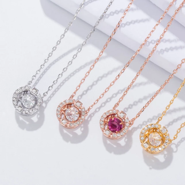 T932 Flexible Zirconia Stone Necklace female beating heart clavicle chain circular pendant Wedding Jewelry
T932 Flexible Zirconia Stone Necklace female beating heart clavicle chain circular pendant Wedding Jewelry