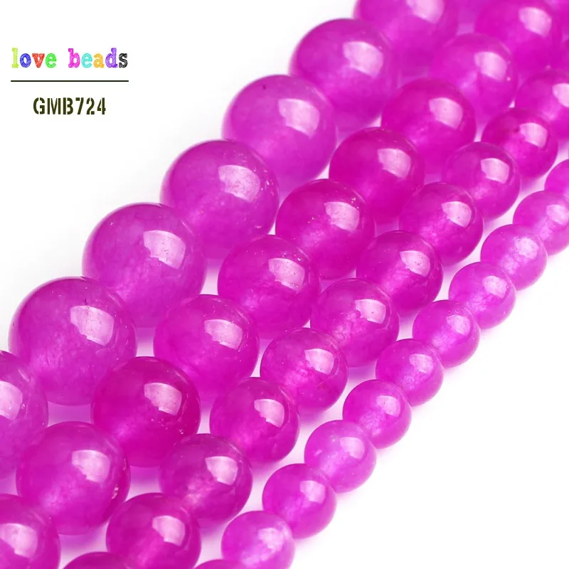 Stone Beads Fuchsia Chalcedony Round Beads for DIY Bracelet Jewelry Making 15" Strand 6/8/10/12mm
Stone Beads Fuchsia Chalcedony Round Beads for DIY Bracelet Jewelry Making 15" Strand 6/8/10/12mm