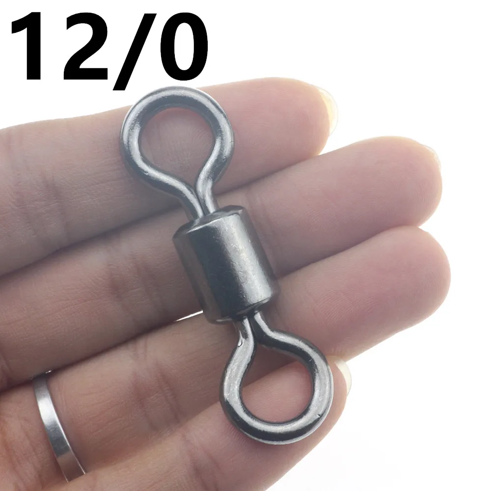 Rompin big size Rolling Barrel fishing swivel 12/0-1/0# super large Solid Ring Lures Connector Stainless Steel Tackle Accessory
Rompin big size Rolling Barrel fishing swivel 12/0-1/0# super large Solid Ring Lures Connector Stainless Steel Tackle Accessory