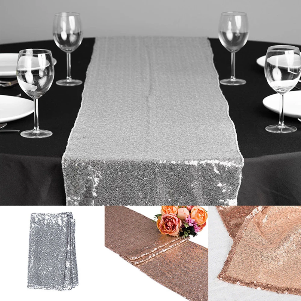 3 colors 30x180cm/30x275cm Sparkly Rose Gold Sequin Table Runner for Wedding Party Christmas Table Runner Tablecloth Decoration
3 colors 30x180cm/30x275cm Sparkly Rose Gold Sequin Table Runner for Wedding Party Christmas Table Runner Tablecloth Decoration