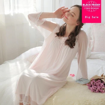 2018 new double mesh sexy perspective only beautiful goddess princess sleepwear female cotton O-Neck home clothes nightgown L239
2018 new double mesh sexy perspective only beautiful goddess princess sleepwear female cotton O-Neck home clothes nightgown L239