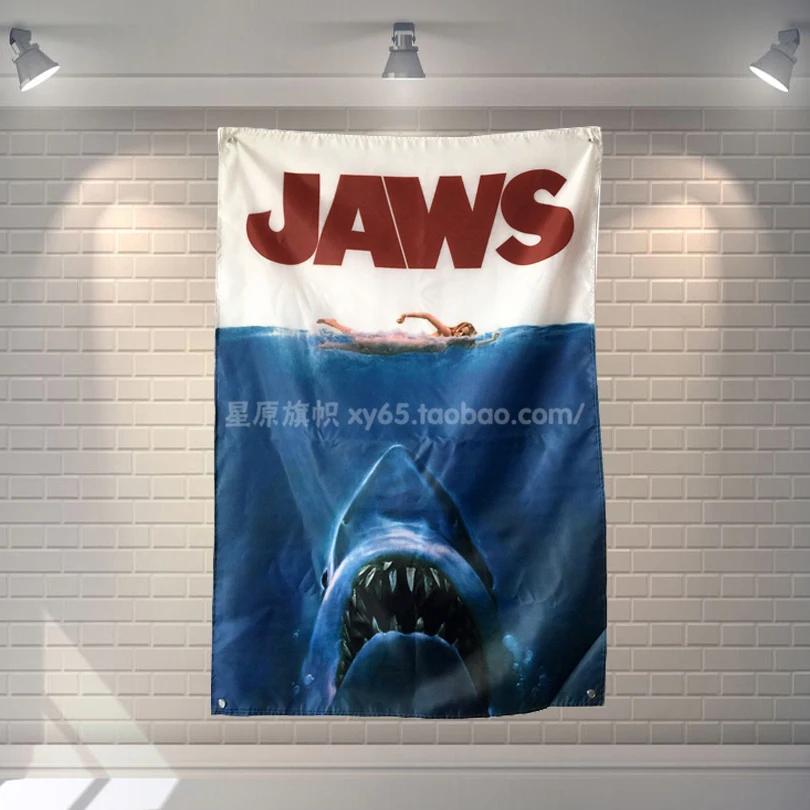 "JAWS" Classic Movies Cloth Flag Banners & Accessories Poster Bar Billiards Hall Studio Theme Wall Hanging Decoration
"JAWS" Classic Movies Cloth Flag Banners & Accessories Poster Bar Billiards Hall Studio Theme Wall Hanging Decoration