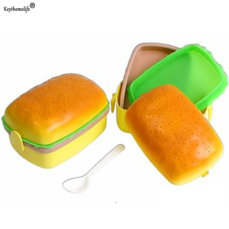 Children Hamburger Bento Lunch Box Food Container Storage with Scoop 700ML Lunch Box Wonderful Gift For Child C
Children Hamburger Bento Lunch Box Food Container Storage with Scoop 700ML Lunch Box Wonderful Gift For Child C