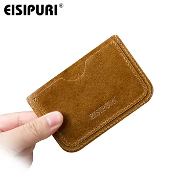 EISIPURI Genuine Cow Leather Mini Men Card Holders Male Thin Credit ID Card Holders Small Coin Purse Slim Men Bank Cards Wallets
EISIPURI Genuine Cow Leather Mini Men Card Holders Male Thin Credit ID Card Holders Small Coin Purse Slim Men Bank Cards Wallets
