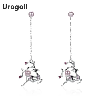 Genuine 925 Sterling Silver Fine Jewelry Pink Gemstone Earrings For Women Christmas Sika deer Crystal Earring Jewelry Gift
Genuine 925 Sterling Silver Fine Jewelry Pink Gemstone Earrings For Women Christmas Sika deer Crystal Earring Jewelry Gift