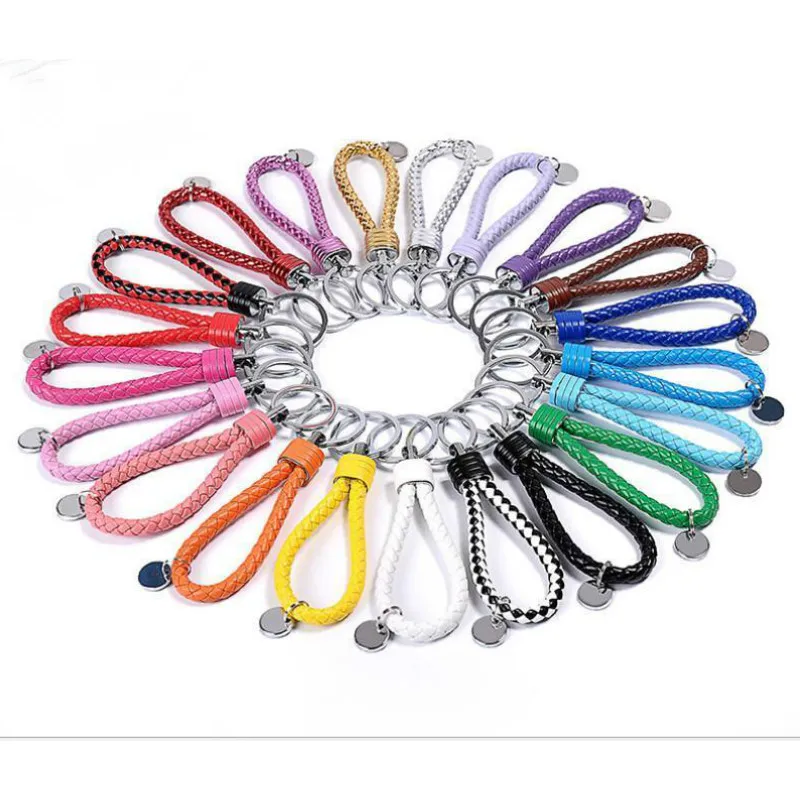 PU Leather Braided Woven Rope Keychain DIY Bag Pendant Key Chain Holder Car Keyrings Men Women Keychain
PU Leather Braided Woven Rope Keychain DIY Bag Pendant Key Chain Holder Car Keyrings Men Women Keychain
