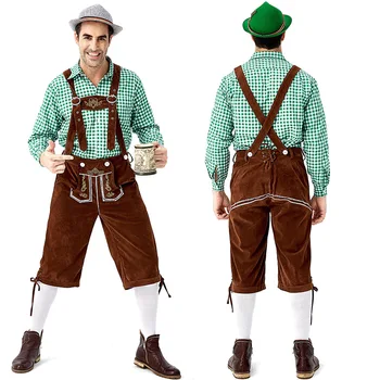 German traditional Green Oktoberfest couple costumes European and American bar overalls Alpine costumes adult women
German traditional Green Oktoberfest couple costumes European and American bar overalls Alpine costumes adult women