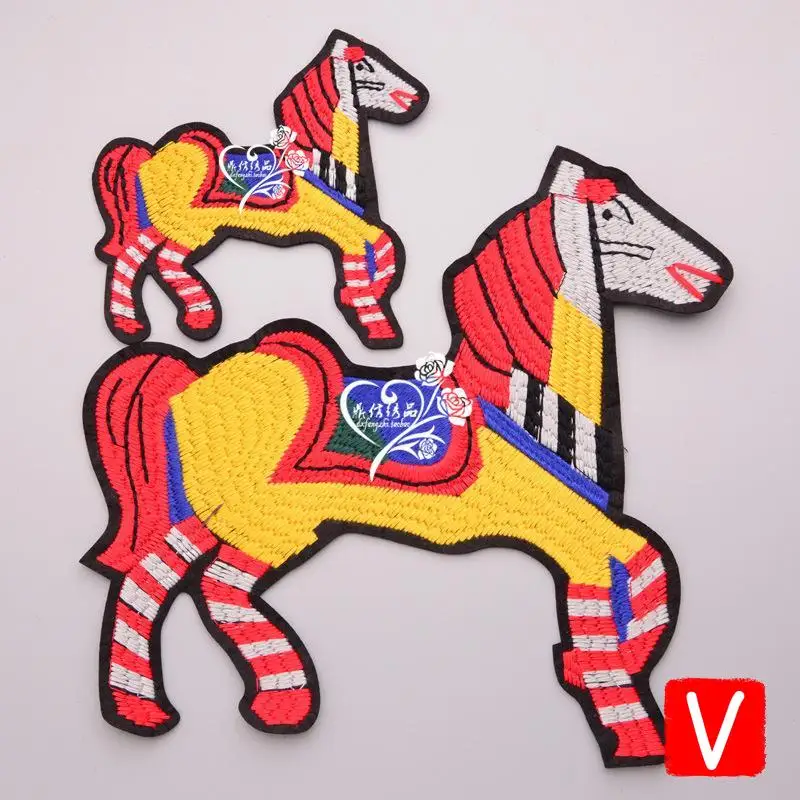 

VIPOINT embroidery big horse patches animal patches badges applique patches for clothing DX-147