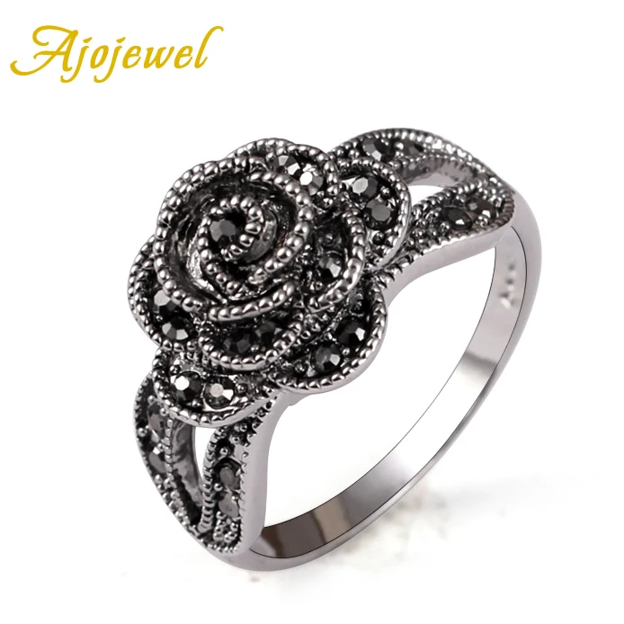 Rhinestone Black Flower Finger Ring For Women Brand Jewelry Vintage Style Size 7-9
Rhinestone Black Flower Finger Ring For Women Brand Jewelry Vintage Style Size 7-9