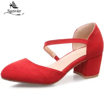 SGESVIER 2018 Spring Summer Women Pumps Slip On Thick Heel Med Heel Shoes For Woman Wedding Party Pumps Black Size 32-46 OX192
SGESVIER 2018 Spring Summer Women Pumps Slip On Thick Heel Med Heel Shoes For Woman Wedding Party Pumps Black Size 32-46 OX192