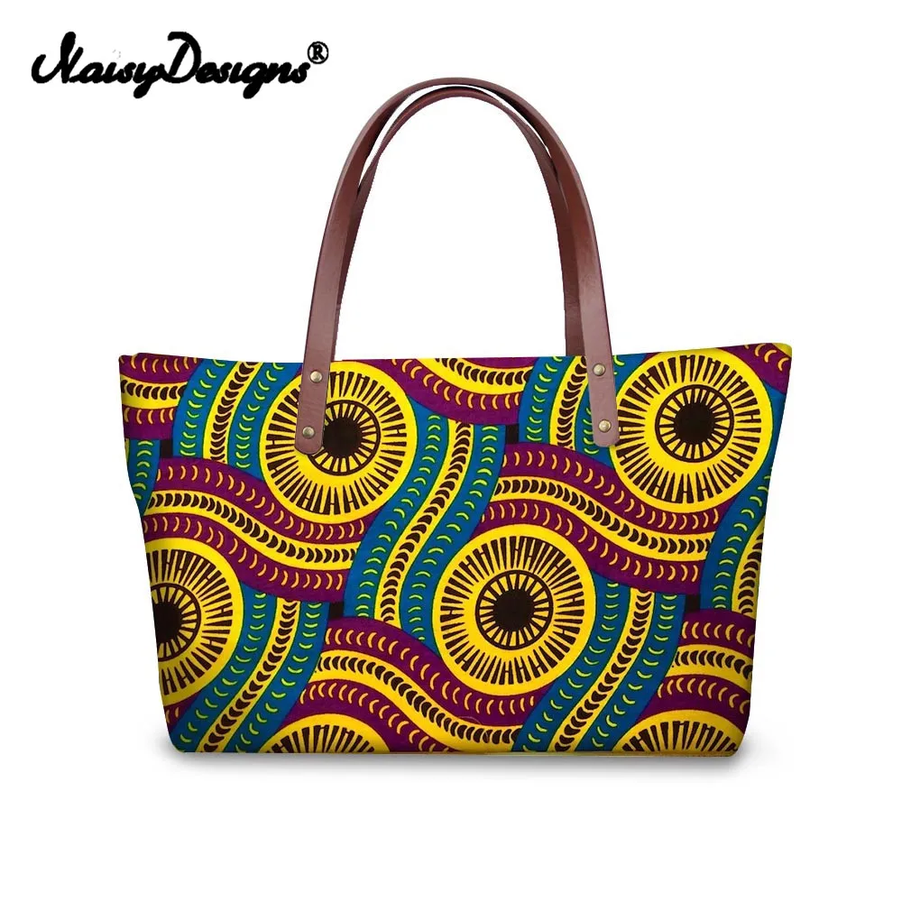 

New Shopping Bag Women African Vintage Printed Handbags Designer Shoulder Mesenger Bags Large Capacity Bucket Sac a Main Female