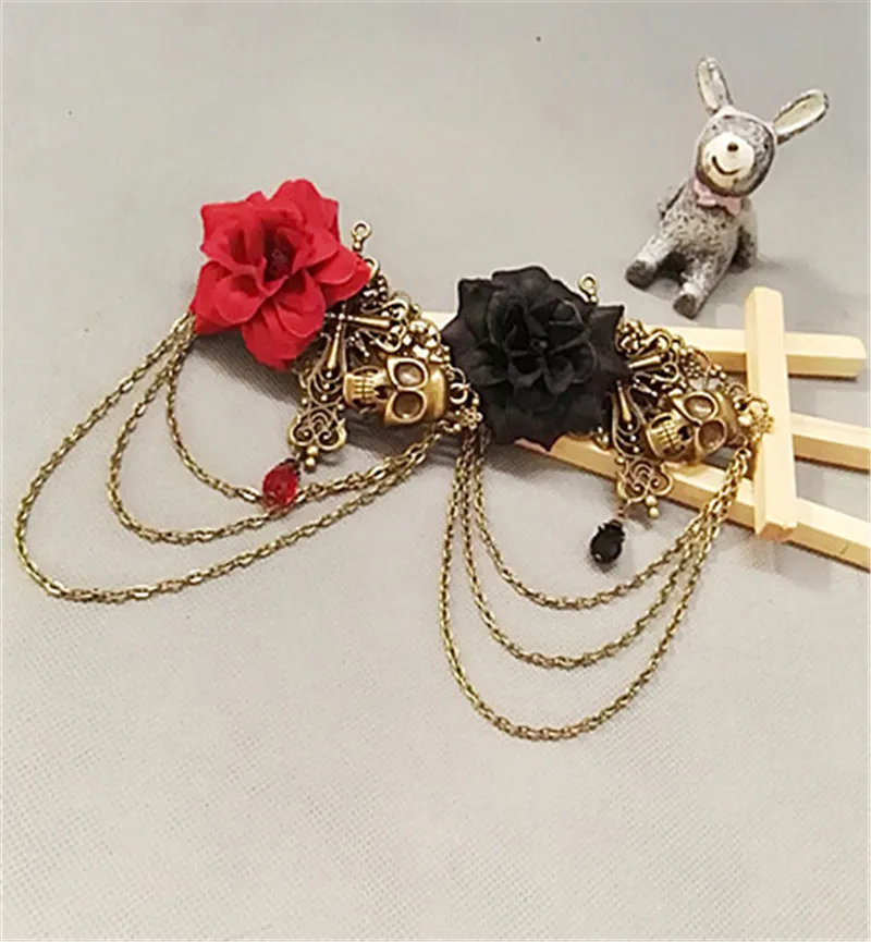 1PCS Steampunk Hair Tie/Brooch Pins Retro Cross Floral Skull Charm Chains Hair Clip Unique Lolita Hairpin Badge Hair Accessories
1PCS Steampunk Hair Tie/Brooch Pins Retro Cross Floral Skull Charm Chains Hair Clip Unique Lolita Hairpin Badge Hair Accessories