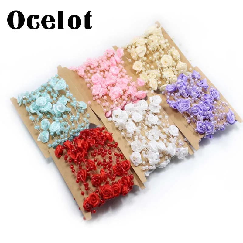New 5 Yards Rose fishline Artificial Plastic Pearl Beads Chain Garland DIY Wedding Party Decor Cloth Hair Accessories
New 5 Yards Rose fishline Artificial Plastic Pearl Beads Chain Garland DIY Wedding Party Decor Cloth Hair Accessories