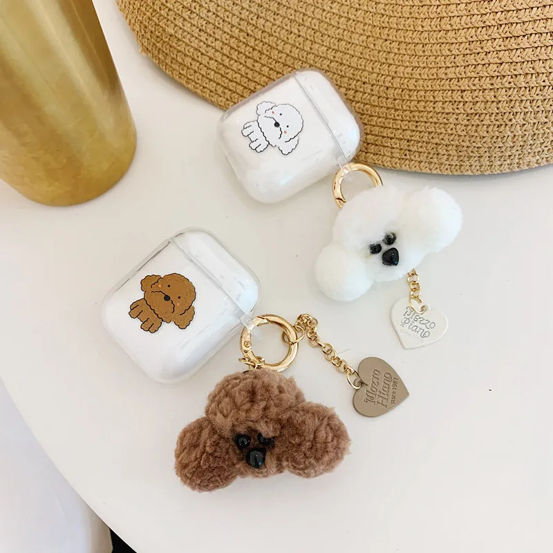 Super Cute teddy dog Bluetooth headset cover for apple airpods case wireless headphone with pendant soft earphone charging box
Super Cute teddy dog Bluetooth headset cover for apple airpods case wireless headphone with pendant soft earphone charging box