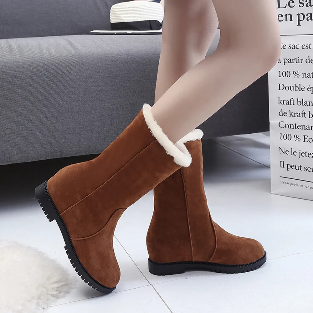 Suede Boots Women Casual Round Toe Wedges Slip-On Winter Shoes Women Fashion Pure Color Keep Warm Boots Women botas mujer
Suede Boots Women Casual Round Toe Wedges Slip-On Winter Shoes Women Fashion Pure Color Keep Warm Boots Women botas mujer