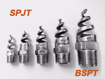 5pcs 10pcs New SPJT 316L Stainless Steel Spiral Cone Spray Nozzle 1/4 " 3/8 " 1/2 " 3/4 " 1 " BSPT