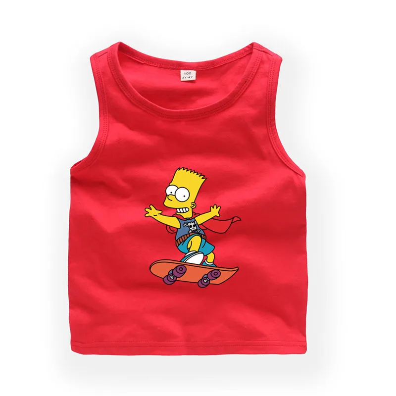 2T-9T Children Cartoon simpson sleeveless T shirt Baby Boys/Girls Cute Summer Tops Kids Casual Clothes b204
2T-9T Children Cartoon simpson sleeveless T shirt Baby Boys/Girls Cute Summer Tops Kids Casual Clothes b204