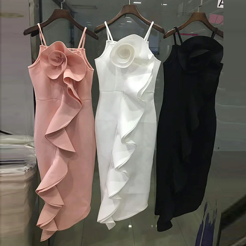 HIGH STREET New Fashion 2018 Designer Runway Dress Women's Spaghetti Strap Flowers Ruffle Dress
HIGH STREET New Fashion 2018 Designer Runway Dress Women's Spaghetti Strap Flowers Ruffle Dress