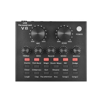 USB Audio Interface External Audio Mixing Sound Card w/ Multiple Sound Effects Built-in Rechargeable Battery For Singing Chating
USB Audio Interface External Audio Mixing Sound Card w/ Multiple Sound Effects Built-in Rechargeable Battery For Singing Chating